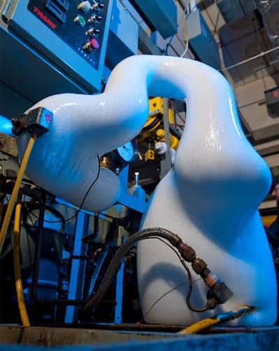 Another angle of the real Snowball — ice-encased Trane Climatuff compressor